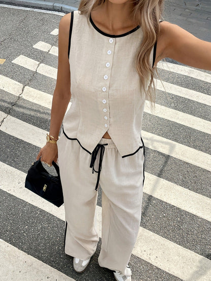 ☀️ Women's Sleeveless Tank & Pants Set