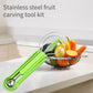 3-in-1 Stainless Steel Fruit Carving Knife