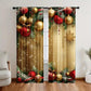 🎅Xmas Sales - 49% OFF🎄Christmas Window Curtains 2-Piece Set for Home Decor