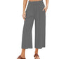 👖 50% OFF💫Women's High Waisted Wide Leg Linen Elastic Smock Waist Capri Pants