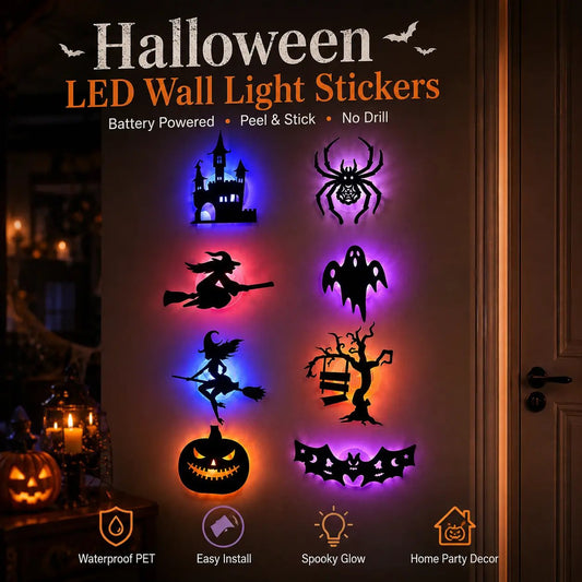🔥Last Day Promotion 50% OFF|🎃 Halloween LED Silhouette Wall Light Stickers