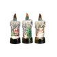 Battery Operated Lighted Christmas Snow Globe Candle