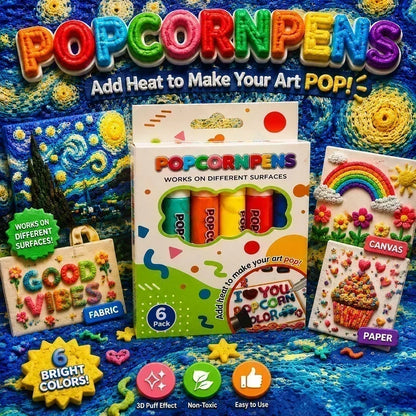 📢📢Buy 1 Get 1 Free !! ⏰Magic Pen – Draw 3D with one stroke!🎄 DIY Bubble Popcorn Drawing Pens