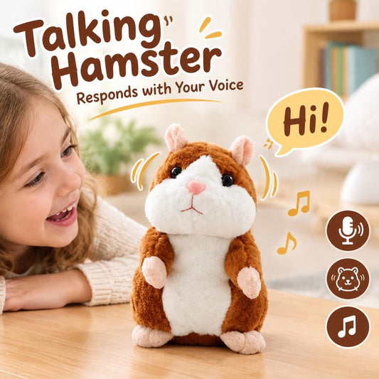 🐹 50% Off Now ✨ Talking Hamster Plush Toy — Repeats Your Voice & Bobs Its Head 🎁