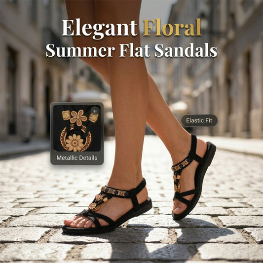 Limited Time Offer ⏰✨Women's Round Toe Flat Breathable Sandals