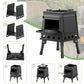🔥🔥Portable Wood Burning Rocket Stove | 16 Vent Holes Efficient Burn | Outdoor Wood Stove | Foldable Camping Cooker