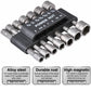 Hexagon Handle Screw Powerful Socket Wrench Set of 14 Pieces