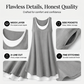 💃 Last Day Sale 50% Off 💐 Women's Casual Loose Sleeveless Fake Two Piece Tank Dress📿
