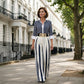 ⏳Time-Limited Special⏰Women's Striped Shirt & Wide-Leg Pants 2-Piece Set