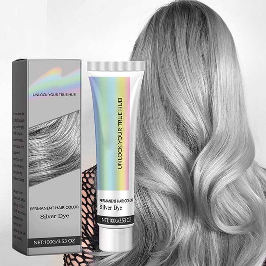 💥2025 new upgrade🎁2-in-1 Natural Essence Extract Silver Hair Dye🔥Safer and Long-lasting