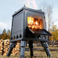 🔥🔥Portable Wood Burning Rocket Stove | 16 Vent Holes Efficient Burn | Outdoor Wood Stove | Foldable Camping Cooker