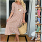 🏖️2026 Summer Hot Sale 50% OFF💃Round Neck Polka Dot Print Midi Dress