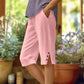 📢Limited-time 50% OFF👖Women's Casual Solid Color Pocket Capri Pants