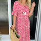 🏖️2026 Summer Hot Sale 50% OFF💃Round Neck Polka Dot Print Midi Dress