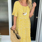 🏖️2026 Summer Hot Sale 50% OFF💃Round Neck Polka Dot Print Midi Dress