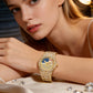 ⌚Iced Out Gold US Flag Eagle Watch Diamond Quartz Watch