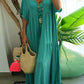 ⏳Time-Limited Special⏰Women's Casual Long Dress – V-Neck, Loose, Flowy 🌾