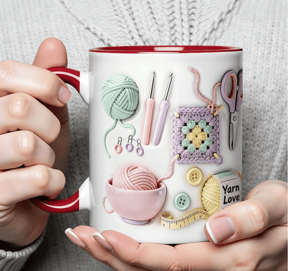 🏆Flash Sale⚡ 50K+ SOLD! Almost Gone💥Yarn Love Mug, Gift For Crafters And Creative Souls