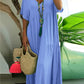 ⏳Time-Limited Special⏰Women's Casual Long Dress – V-Neck, Loose, Flowy 🌾