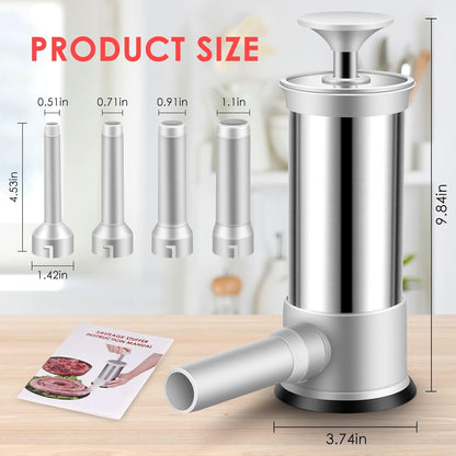 Sausage Stuffer with 4 Different Sizes Stuffing Tubes