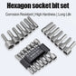 Hexagon Handle Screw Powerful Socket Wrench Set of 14 Pieces