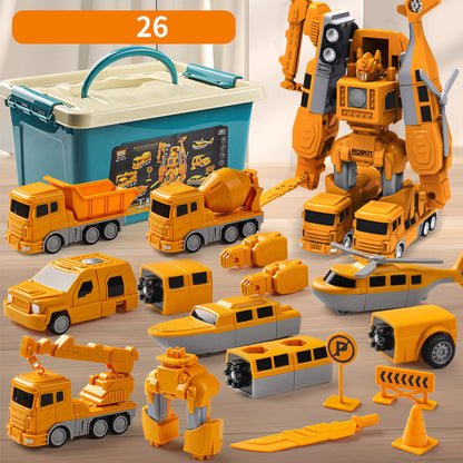 🎁 Hot Sale 50% OFF🔥Magnetic Transform Engineering Car Assembled Toys