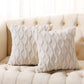 📢📢50% OFF !! ⏰Soft Plush Cushion Cover with Embroidered Geometric Diamond Pattern Minimalist Solid Color Throw Pillow Case for Sofa