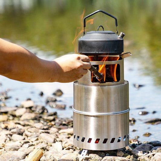 🔥 Limited Time Half Price - Multi-Functional Camping Stainless Steel Wood Burning Stove💯