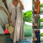 ⏳Time-Limited Special⏰Women's Casual Long Dress – V-Neck, Loose, Flowy 🌾