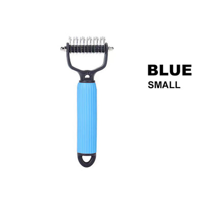 Double sided pet grooming brush