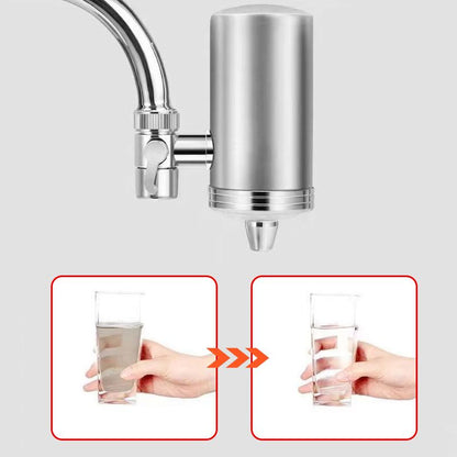 Installation-free Stainless Steel Household Faucet Water Purifier