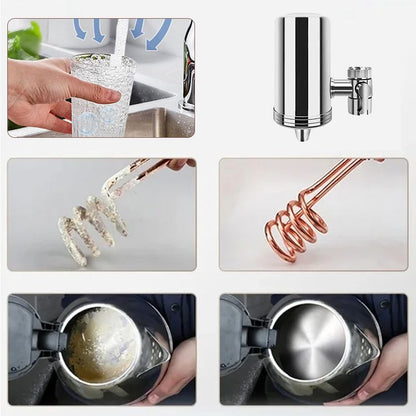 Installation-free Stainless Steel Household Faucet Water Purifier