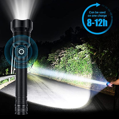 💯Limited Time Half Price-🔦Super Bright, Powerful, High Lumen, Long Size Tactical Flashlight with Rechargeable Batteries🔥