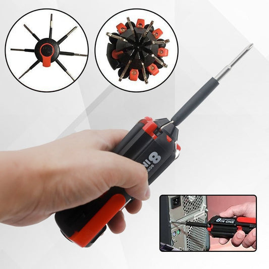 8-in-1 screwdriver with LED torch