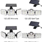 Three Heads Solar Wall Light