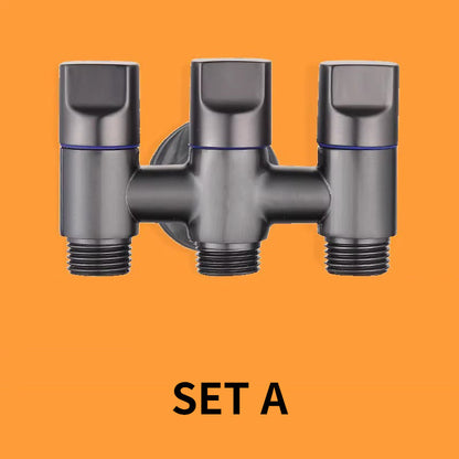 Rust-Resistant One-Inlet Three-Outlet Faucets Set