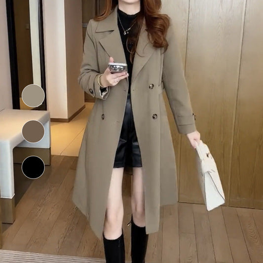 🥰Seasonal promotion super low price🥰Elegant Women's Plush-Lined Trench Coat