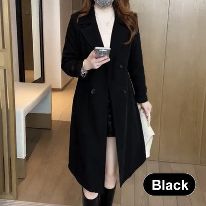 🥰Seasonal promotion super low price🥰Elegant Women's Plush-Lined Trench Coat