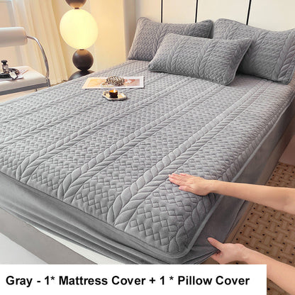 🥰Black Friday Sale - Limited time 50% OFF🥰Padded, ultra-soft, warm, quilted mattress cover