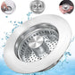 📢📢 50% OFF💧Push-Button Kitchen Sink Drain Stopper with Stainless Steel Body & ABS Food Scrap Filter Basket