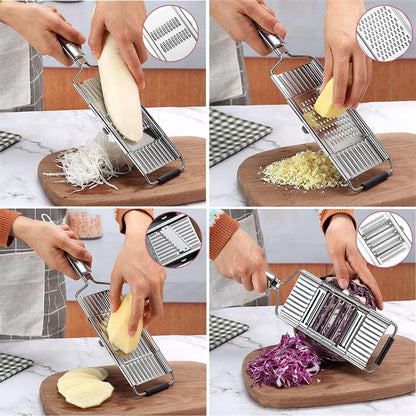 🔥Limited Time Half Price-4-in-1 Multi-Functional Stainless Steel Vegetable Chopper Set