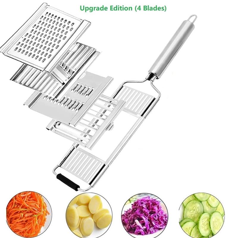 🔥Limited Time Half Price-4-in-1 Multi-Functional Stainless Steel Vegetable Chopper Set