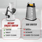 🥕Limited Time Half Price-3 in 1 Rotary Cheese Grater Vegetable Shredder