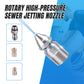 🔥 50% OFF 🔧💦 Rotary High-Pressure Sewer Jetting Nozzle – Drain Cleaning Nozzle for Pressure Washer 🚿
