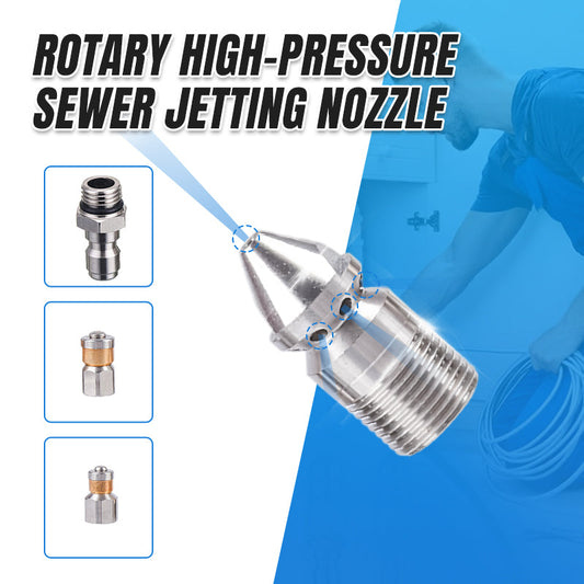 🔥 50% OFF 🔧💦 Rotary High-Pressure Sewer Jetting Nozzle – Drain Cleaning Nozzle for Pressure Washer 🚿