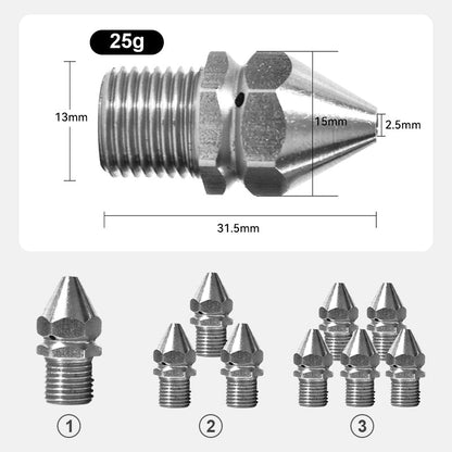 💯 LIMITED TIME HALF PRICE - Stainless Steel Pressure Washer Sewer Jet Nozzle - 1/4'' Quick Coupler