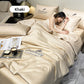 ⏳Time-limited Special⌛Summer simple ice silk bed four-piece set🛏️