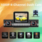 🚘 Limited Time Half Price - 1080P 4 Channel Car Camera with Night Vision