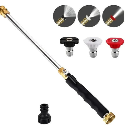 🌊High-pressure water gun with 3 interchangeable nozzles - durable aluminum alloy