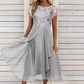🎀Elegant Round Neck Dress For Women 🌸 Gentle Lady Basic Dress